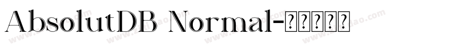 AbsolutDB Normal字体转换
